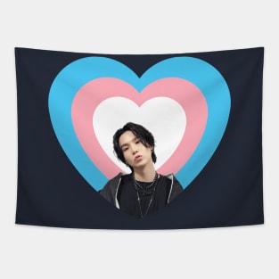 Yoongi supporting transgenders with kissy face Tapestry