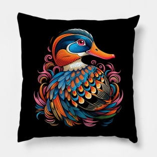 Patriotic Mandarin Duck Pillow