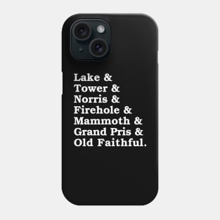 Yellowstone Landmarks Phone Case