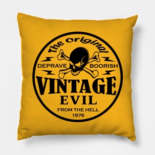 Vintage evil t shirt Pillow