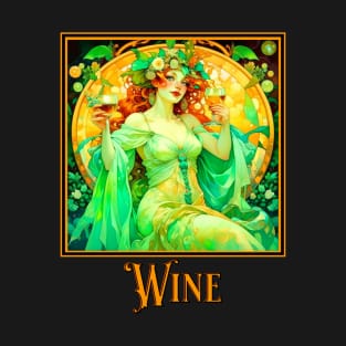 Art Nouveau Wine T-Shirt