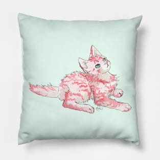 Peppermint Kitten Pillow