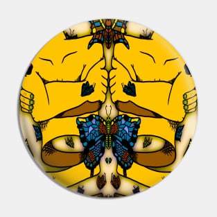 Yellow Nervous Butterfly Pin