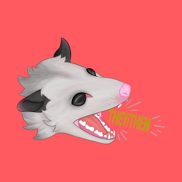 Pronoun opossum they them by JadedWolvesArt