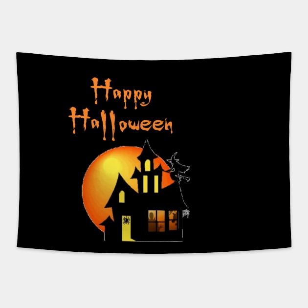 Happy halloween Tapestry by Kusnandar