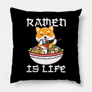 Ramen is Life Kawaii Shiba Dog Anime Tee Japanese Ramen Pillow