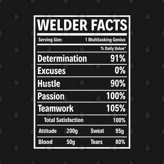 Welder Facts Proud Welder T Shirts For Welder Gift For Welder Family by Murder By Text