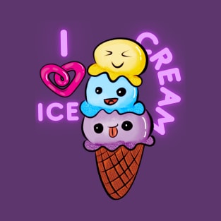 Sweet Delights - Kawaii Ice Cream T-Shirt