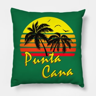 Punta Cana Retro Sunset Pillow