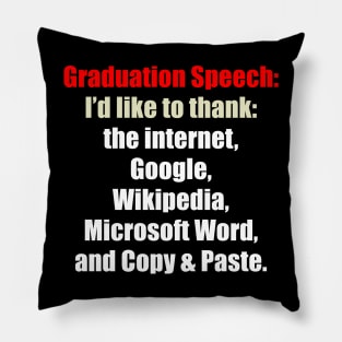 Graduation Speech Pillow