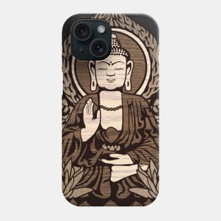 Gautama Buddha Woodgrain Phone Case