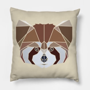 Red Panda Geometry Pattern Pillow