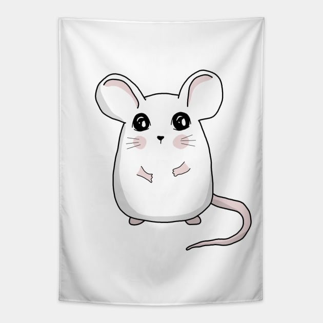 Cute Mouse Tapestry by valentinahramov