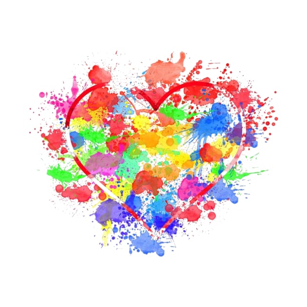 Water colour splash heart by LiliMagic