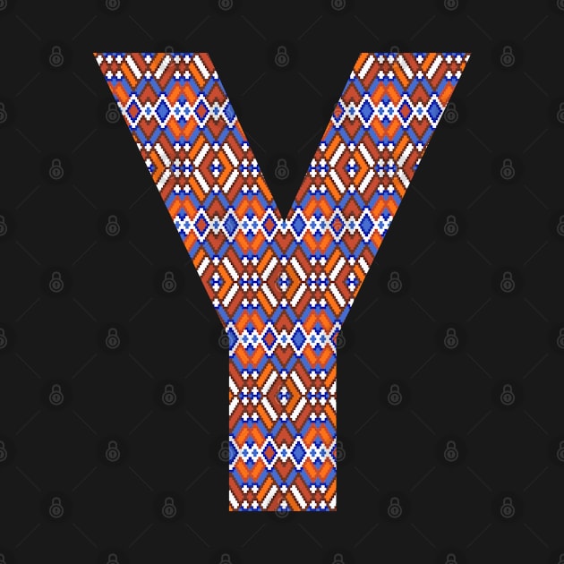 Monogram Letter Y- geometric pattern by RinaMosaics