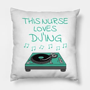 This Nurse Loves DJ'ing, DJ Music Producer Musician Pillow