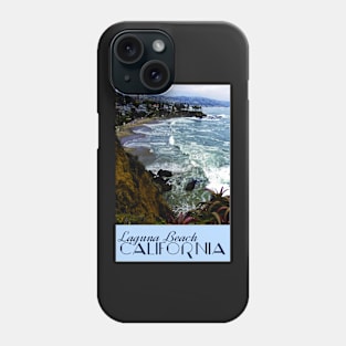 Restored Vintage Laguna Beach California Travel Poster Print Phone Case