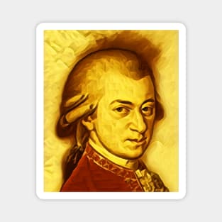 Wolfgang Amadeus Mozart Golden Portrait | Wolfgang Amadeus Mozart Artwork 7 Magnet