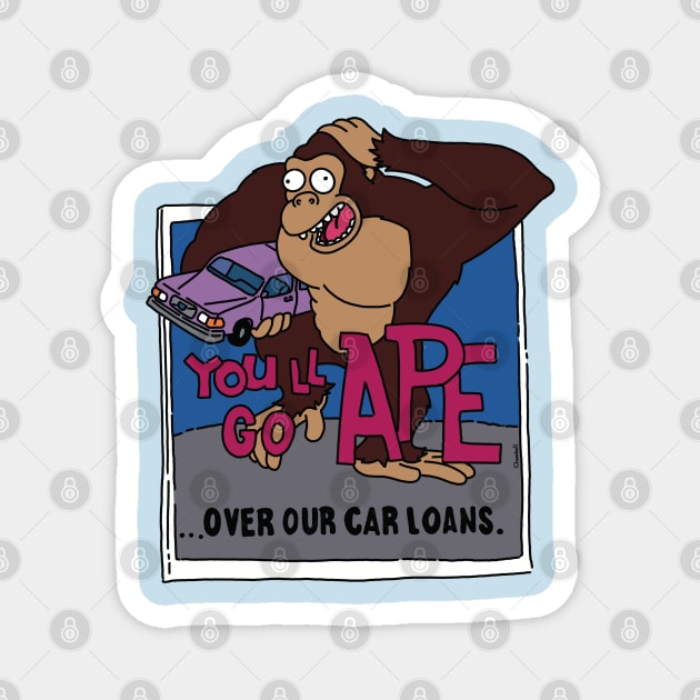 Ape cars Magnet by TeeAguss