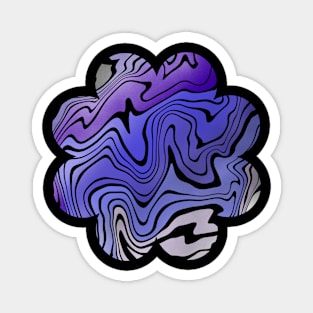 Purple Waves Magnet