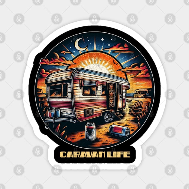 Caravan life Magnet by Tofuvanman