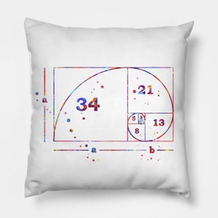 Fibonacci spiral Pillow