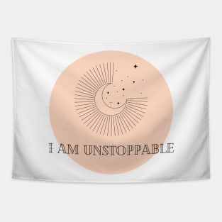 Affirmation Collection - I Am Unstoppable (Orange) Tapestry