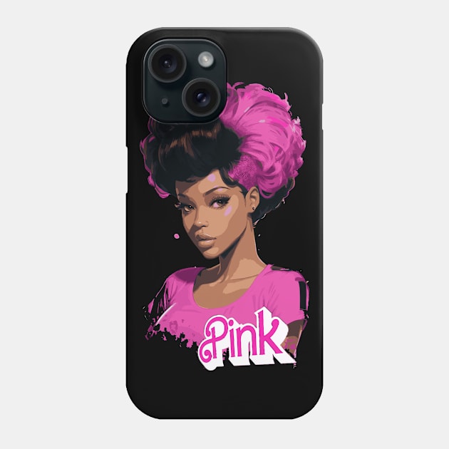 Afro Pink - UrbanPink Dolls Phone Case by MIST3R