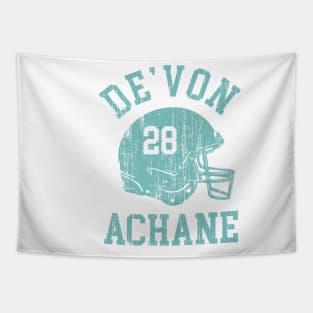 De'Von Achane Miami Helmet Font Tapestry