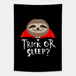 Sloth Halloween Vampire Funny Trick or Sleep? Tapestry