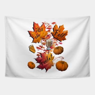 Fall Thanksgiving Design All The Fall Feels! Pumpkins, Autumn Leaves & Pumpkin Pie Oh MY!Happy Thanksgiving Tapestry