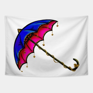 Blue & Pink Umbrella Tapestry