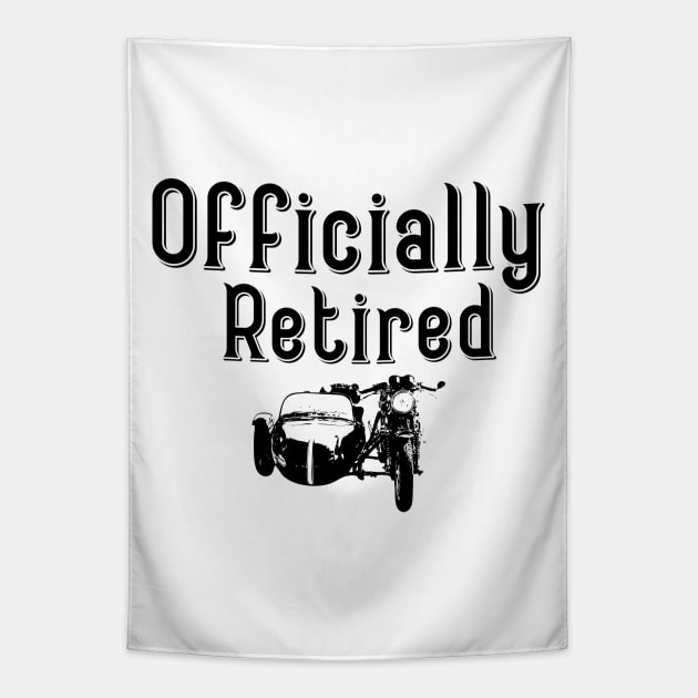 Officially Retired Black Sidecar Tapestry by Miozoto_Design