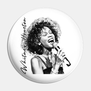 Whitney Houston 80s 90s Music Pin