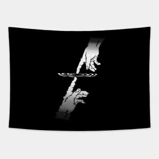 Touch of God Minimalist Touching Water by Tobe Fonseca Tapestry