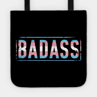 Trans Pride Badass Distressed Transgender Pride Tote