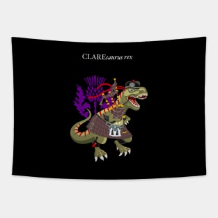 Clanosaurus Rex CLAREsaurus Plaid Clare Irish Ireland Family Tartan Tapestry