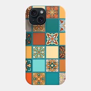 Vintage patchwork with floral mandala elements Phone Case