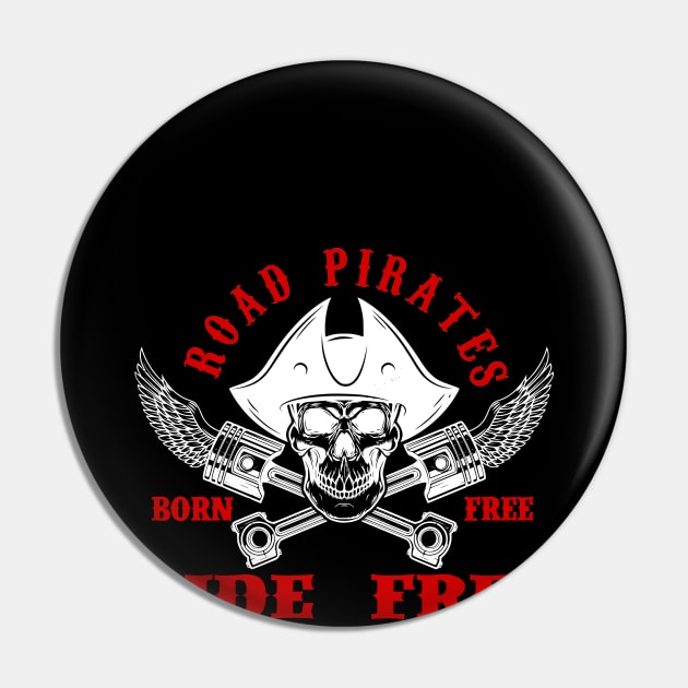 Road Pirates Pin by Lifeline/BoneheadZ Apparel