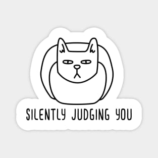 Cat Loaf, Silently Judging you, Cute and funny T-shirt Magnet