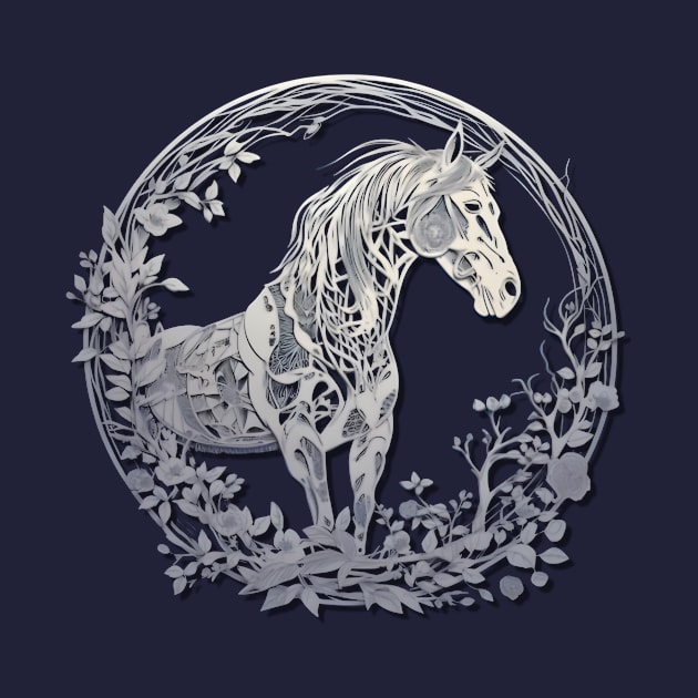 Kirigami Horse #5 by Hoof Print Apparel