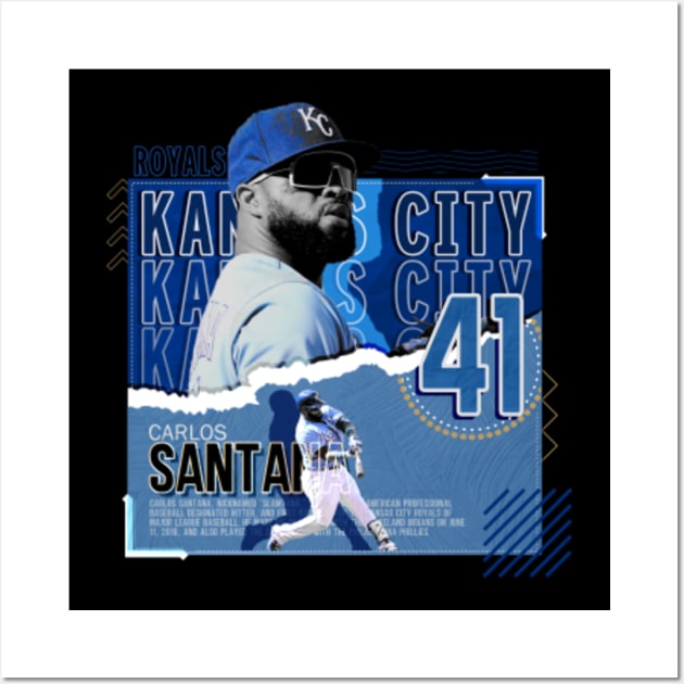 Carlos Santana Baseball Edit Royals - Carlos Santana - Posters and