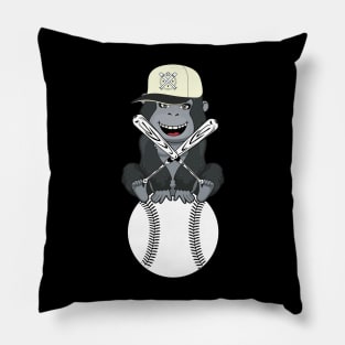 monkey baseball Pillow