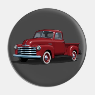 maroon 1949 Chevy Pickup Truck Pin