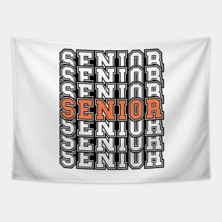 Senior Grad Retro Sport Tipography 2024 Graduation 2025 Tapestry