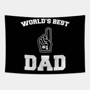 World's Best Dad Father's Day Daddy Sport Distressed Tapestry