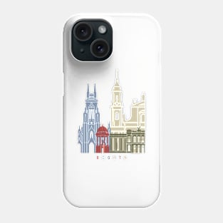 Bogota skyline poster Phone Case