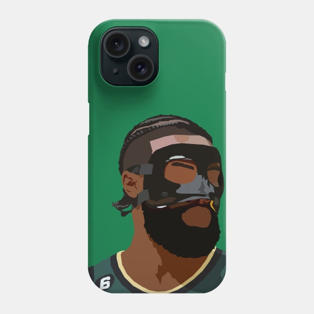 Masked Jaylen Brown Phone Case by rattraptees