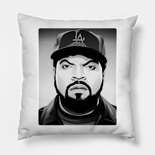 Ice Cube - Black & White Pillow