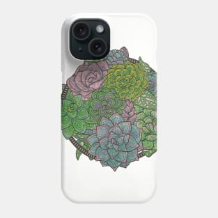 Let it Grow, Succulent Illustration Phone Case